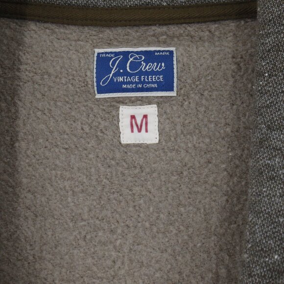 J crew cardigan Mens medium Vintage fleece shawl collar button up cotton blend - Picture 3 of 10